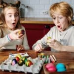 Kids Having Fun with Easter Eggs