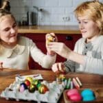 Kids Having Fun with Easter Eggs