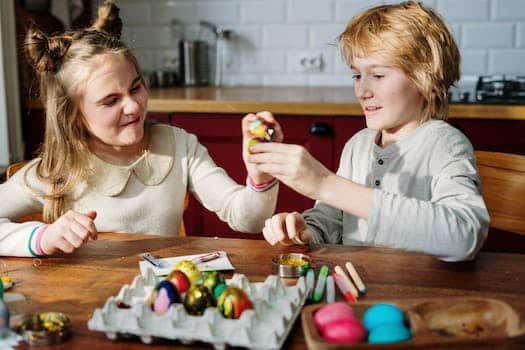 Kids Having Fun with Easter Eggs