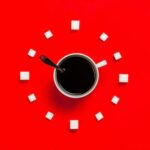 White Mug on Red Background