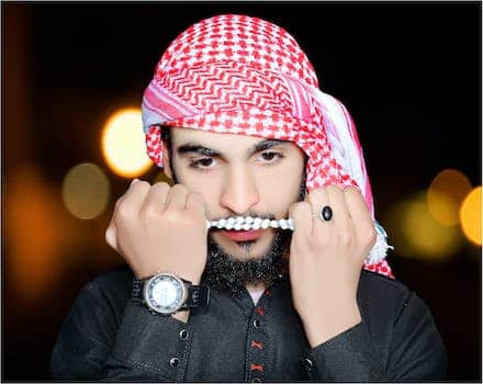 Portrait of Man with Rosary and Keffiyeh