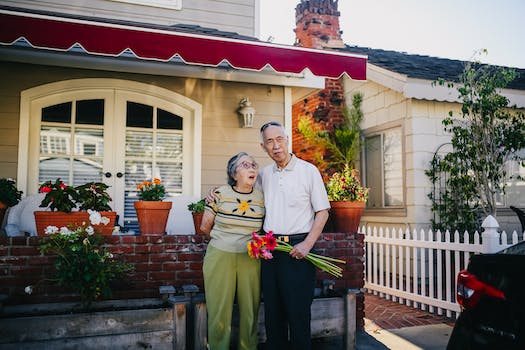 Elderly Couple Standing on the Street