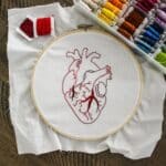 Heart Design Of Handmade Embroidery