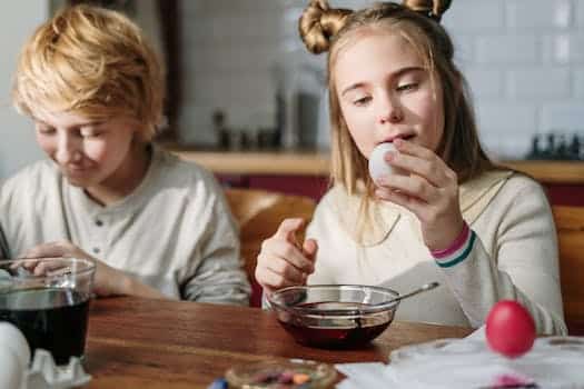 Kids Making DIY Easter Eggs