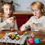 Kids Making Easter Eggs