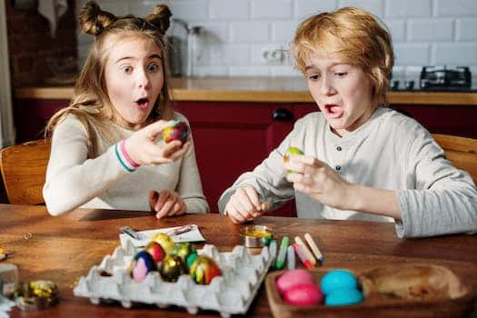 Kids Making Easter Eggs