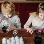 Kids Making DIY Easter Eggs