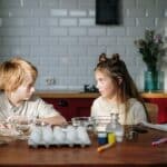 Kids Making Easter Eggs