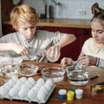 Kids Making Their Own Easter Eggs