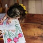 Girl Holding White Printer Paper With Drawing